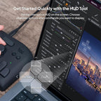 TourBox NEO - Customizable Editing Controller, Video Photo Color Grading Speed Editor, Mac/PC Intuitive Control Productivity for Adobe, Davinci and More, Programmable Keyboard Set with Cable and Bag