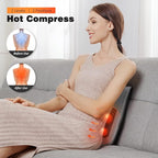 Boriwat Back and Neck Massager with Heat - 3D Kneading Massage Pillow for Neck, Shoulder, Leg Pain Relief - Gifts for Men, Women, Mom, Dad - Relax at Home, Office, Car - Dark Gray