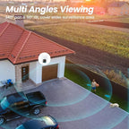 Cinnado 2K Cameras for Home Security-2.4G WiFi Outdoor Camera Wireless Solar/Battery Powered, 360° Viewing, Human Detection, Color Night Vision, Cloud/SD Storage B6 (B6-White-4pack-2.4G)