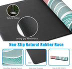 EOBKLAX Ocean Wave and Mountain Large Gaming Mouse Pad,Waterproof Desk Mat for Desktop,Non-Slip Rubber Base Mousepad with Stitched Edges for Laptop Office and Home 35.4X15.7 Inch