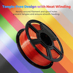 FLASHFORGE Silk PLA Filament 1.75mm Gold to Red Gradient, 3D Printer Filament 1kg (2.2lbs) Spool, Smooth and Silky Texture 3D Printing Filament, Dimensional Accuracy +/- 0.02mm