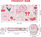 Gaming Mouse Pad, Large Desk Mat, Cute Desk Pad Protector, 4in1 XXL Mousepad + Keyboard Wrist Rest+Mouse Wrist Rest+Coaster Set with Ergonomic Desk Pad for Home Office Computer, Adorable Rose Bow