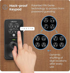 Lockly PIN Genie Pro Zeno Series Smart Lock, Keyless Entry Door Lock with Apple Home Key, Built-in Wi-Fi Keypad Deadbolt Locks for Front Door, App Remote Control, IP65 Weatherproof, Easy Installation