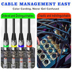 MAD OWL 4 Pack DMX Cables - 1.2m & 3ft XLR Male to Female, Short & Long Stage Light DMX Signal Connection