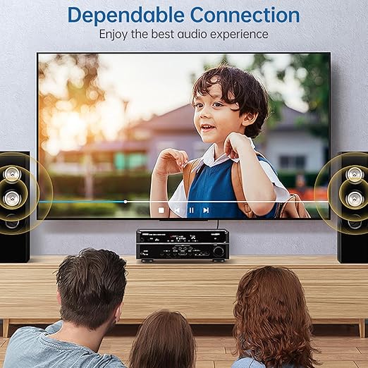 Sjorks RCA Cable 10ft,2RCA Male to 2RCA Male,Audio Stereo Subwoofer Cable [Hi-Fi Sound] Auxiliary Audio Cord for Home Theater, HDTV, Amplifiers, Hi-Fi Systems,Speakers and etc