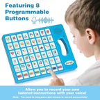 Joyreal AAC Device for Autism, Non Verbal Communication Tools for Speech Therapy & Stroke Rehab. Speech Communication Tablet, Autism Talking Aids with 8 Programmable Buttons & Adjustable Volume