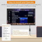 Neoteck 192kHz DAC Converter 5.9ft/1.8m Optical to RCA Cable SPDIF to RCA Digital to Analog Converter with Built-in Audio Amplifier Chipset for HDTVs Set-Top Boxes DVD/Blu-Ray Players-Male Output