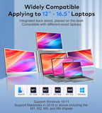 14" Portable Monitor for Laptop Screen Extender, Triple Laptop Monitor Display, 1200P FHD IPS Travel Gaming Monitor fit for 12"-17.3" Laptops, Compatible with Win 10/11 and Mac 2019 Above(S780-C)