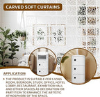 24 Pcs PVC Hanging Room Divider,Flower Carving Pattern Panels,Decorative Wall Screen Panel, Room Divider Partitions Panel Screen for Decorating Bedroom Dining Kitchen Office Studio 29 * 29cm