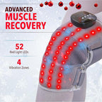 FORTHiQ RED+ Knee Massager with Heat and Red Light Therapy, Knee Brace with 5 Intensity Levels, 52 Red & Infrared Lights, Cordless, Adjustable for Knees, Elbows & Shoulders, FSA-HSA Eligible