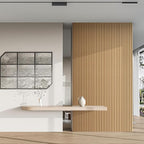 Art3d 4 Pc 96"x5.7" Wood Slat Wall Panel for Interior, Ceiling and Decoration, 15.2 SqFt