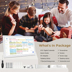 Digital Calendar, 21.5" Electronic Calendar For Wall, 1080P IPS Touchscreen Smart Family Planner& Chore Chart, Two - Way Sync With Phones Supports All Google Play Apps, Wall/Desk Mountable
