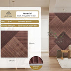 Autorific Acoustic Wall Panels,6 Pack Total Size 72 x 48 Inches,Self-Adhesive Decorative Acoustic Panels for Wall and ceiling,3D UV Printing with Wood Look,Red Sandalwood