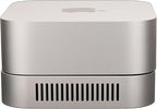 Psitek Mac mini M4 Stand, Silver Holder for Mac mini 2024-2026 Ventilation Heat Dissipation Cooling Desk Mount Accessories