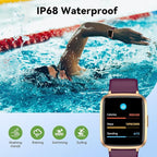LIVIKEY Fitness Tracker Watch with Heart Rate Monitor, Activity Tracker with Pedometer, Sleep Monitor, Calories & Step Counter, IP68 Waterproof Smart Watches for Women Men Fitness Watch for Sports