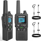 SAMCOM Walkie Talkies for Adults Long Range Rechargeable 2 Pack FWCN30A 2 Way Radios, Hiking Camping Gear for Family USB Charging 1250mAh NOAA Weather Alert