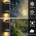iYogaled Motion Sensor Outdoor Light with 25ft Detection Range, 3 Lighting Modes Dusk to Dawn Porch Light, Waterproof Wall Sconce for Large Yard, Patio, Garage, Front Door, ETL Listed