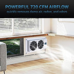 Pewoaoa 720 CFM Crawlspace Vent Fan, With Thermostat,Humidistat, Crawlspace Fans, For Moisture Reduction, Radon Mitigation, Freeze Protection, Ideal for Basement, Attic, Crawl Space Fan Vent(Air Out)