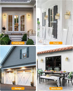 VIANIS Porch Lights Outdoor, Gold Outdoor Garage Lights Wall Mount, Modern Outside Motion Sensor Lights for House, Exterior Lantern Light Fixtures, Exterior Lamps LED Wall Sconce Lighting
