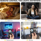 XXK RC02RFB RF Remoter, 4-Zone 2.4G Handheld RF Remote Control Compatible with CCT LED Controller, 99ft Wireless Control 4 Channel Group Control for Home CCT LED Strip Lights