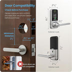 Lockly Smart Lock Secure Pro (2026 Latest Version),Fingerprint Door Lock, Keyless Entry, Built-in Wi-Fi Latch, PIN Genie Keypad (Silver)