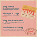 Vivi by Boveda Humidity Control Packs for All Airtight Storage Containers, Ready in 10 Days, 4-Pack with Resealable Bag
