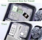 Cube Power Strip, FDTEK 4 Widely Spaced Outlet with 3 USB (1 USB C) Flat Plug Power Strips with Long Extension Cords Space Save Compact Portable for Travel Home Office Cruise (Green)
