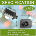 SIGANDG 4.5V 2.7W LED Transformer Replacement Class 2 Power Supply for Christmas String Light Inflatable Decorations LED Controller IP44 Waterproof Low Voltage