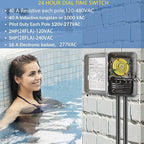 T104M Pool Timer Mechanism Only, Pool Pump Timer, 208-277V 40A Time Switch, 24 Hour 12 ON/Off for Pool Pump, Heavy-Duty Mechanical Time Switches,Time Switch Mechanism Only, 5 Years Warranty