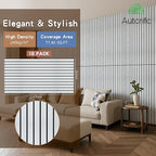 10 Pack Acoustic Wall Panels, Soundproof Panels with Simulated Wood Grain Finish, 47.2”x23.6” Decorative Acoustic Wall Panel for Office,Home Theater,Studio,Living Room, White Oak