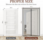 Yotache Magnetic Screen Door Fits Door Size 38 x 86, Screen Size 40" x 87" Door Screen Magnet for Walk Through Sliding Door Black
