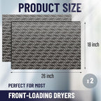 Teenyyou 2 Pcs 26" x 18" Dryer Top Protector Mat, Washer and Dryer Topper, Non Slip Waterproof Machine Cover Dust Proof Quick Drying Topper Pad for Laundry and Kitchen (Classical)