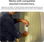 Google Nest Doorbell (Wired, 3rd Gen) - 2K Video and Gemini, Live View, Night Vision, 2-Way Audio - Works with Google Home - 2025 Model - Hazel