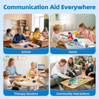 4 Pack Portable AAC Communication Devices for Autism Individuals with Communication Difficulties, Communication Device for Nonverbal Kids, Voice Recording Buttons for Schools, Home, Treatment Courses