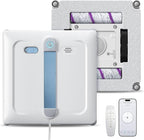 AGORVIO Window Cleaning Robot - Patented DualFore Tech, Turbo Roller Brush + Microfiber Pad Combo Cleaning, 6 Wide-Angle Spray Nozzles, AI Nav, Multi-Layer Safety, App/Remote Control