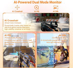 SANSUI 27" 4K Gaming Monitor, UHD 160Hz or FHD 320Hz Dual Mode PC Monitor- Fast IPS 1ms(OD) 丨2×HDMI2.1丨2×DP 1.4丨Built-in Speakers丨Eye Care丨AI Crosshair丨PIP/PBP丨HDR400丨Rotating/Height Adjustable
