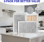 [2 Pack] OEM Microwave Filter Replacement 7.64" x 5.12" Fit for WB06X10309 WB06X10359, Microwave Vent Filter, Microwave Grease Filter, Filters Kitchen Oven Air Over the Range Vent Fan