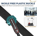 JASGOOD Women No Show Stretch Belt Elastic Web Strap Belt with Flat Buckle for Jeans Pants Dresses