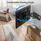 Pipishell Full-Motion TV Wall Mount for Most 37–84 Inch TVs up to 100 lbs, Wall Mount TV Bracket with Dual Articulating Arms, Extension, Swivel, Tilt, Fits 16" Wood Studs, 600 x 400mm Max VESA, PILF8