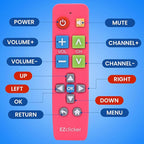Samsung Replacement TV Remote Compatible with Samsung TV's ONLY (Pink) Big Button TV Remote Control, Simplified and Easy to Use (2xAAA Batteries not Included)