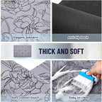 Teenyyou 1 Pcs 26" x 18" Dryer Top Protector Mat, Washer and Dryer Topper, Non Slip Waterproof Machine Cover Dust Proof Quick Drying Topper Pad for Laundry and Kitchen (Peony)