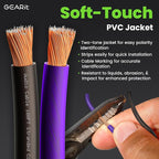 GEARit Pro Series 16AWG Speaker Wire, 16 Gauge Speaker Wire Cable (100 Feet / 30 Meters) Great Use for Home Theater Speakers and Car Speakers, Transparent Black/Purple