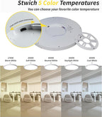 4Pack 12 Inch Dimmable LED Flush Mount Ceiling Light Panel,24W 2520LM,2700K-6000K Adjustable Color,Ultra Thin Round White Ceiling Light Fixture for Hallway Kitchen Bedroom Home Office