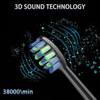 ZUAMEGU Sonic Electric Toothbrush for Adults - Deep Cleaning Teeth Whitening6 Replacement Brush Heads100-Day Battery5 Modes w/SensitiveIPX7 Waterproof (Color Options)