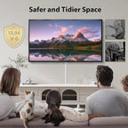 66in (4X L16.5in) Large Wire Hiders for TV on Wall for 3-4 Cords - ZhiYo PVC Cable Cover Kit with Pre-Applied Adhesive Tape, Ideal for Wall Mounted TVs Home Office, W1.2in x H0.7in Black