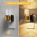 L LOHAS LED Night Light, Night Lights Plug into Wall, 2 Pack 10-Color RGB Change Nightlights,10/50/100LM Adjustable Automatic Nightlights Plug in with Dusk to Dawn Sensor for Room Bathroom Hallway