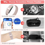 SEEKZERO Sleep Tracker, Activity & Fitness Trackers | Health Smart Bracelet 24/7 Heart Rate | Step & Calorie Counter | IP68 Waterproof Activity Tracker, Valentine’s Day Gifts for Family & Friends