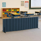 Versare VersiPanel Acoustical Partition Wall - Sound Panel Classroom Office Room Divider, Flexible Arrangement, Easy Roll-up Storage (Blue, 8' Wide x 48" Tall)