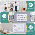 Magnetic Whiteboard -2 Pack 60" x 40" Large Magnetic Dry Erase Board with Removable Marker Tray| Wall-Mounted Aluminum Message Presentation White Board for Home Office Classroom