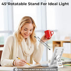 Fitfirst Light Lamp, 10000 Lux Sun Lamp, Gift for Women, 3 Color Temperature, 4 Brightness Levels, 15-60min Timer, Touch Control LED Lamp for Indoor/Office with Adapter